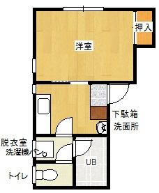 ハイツA(1DK/2階)の間取り写真
