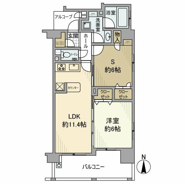エステムプラザ芝公園(1SLDK/15階)の間取り写真