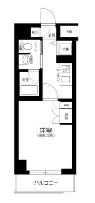 AXAS板橋本町(1K/4階)の間取り写真