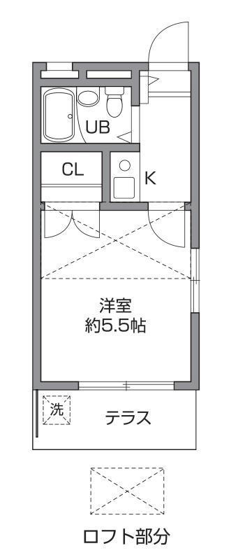 クレール田園調布(1K/1階)の間取り写真