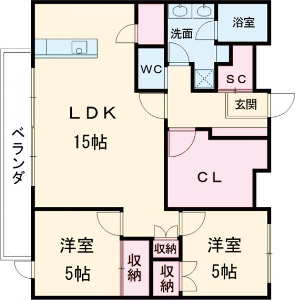 MOTHER(2SLDK/2階)の間取り写真