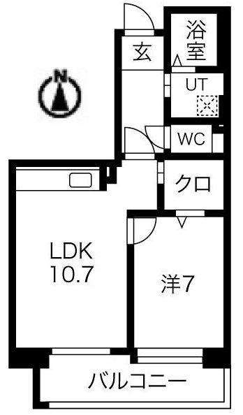 アクティ目黒駅前1棟(1LDK/4階)の間取り写真