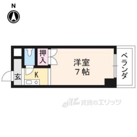ベルジュ56(1K/2階)の間取り写真