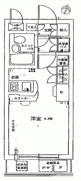 ワコーレ田園調布(ワンルーム/4階)の間取り写真
