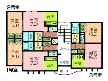 ペラッツィ美原(1LDK/4階)の間取り写真