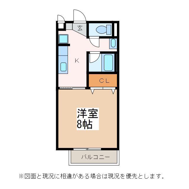 SURPLUS LIGHTHOUSE牧野(1K/2階)の間取り写真