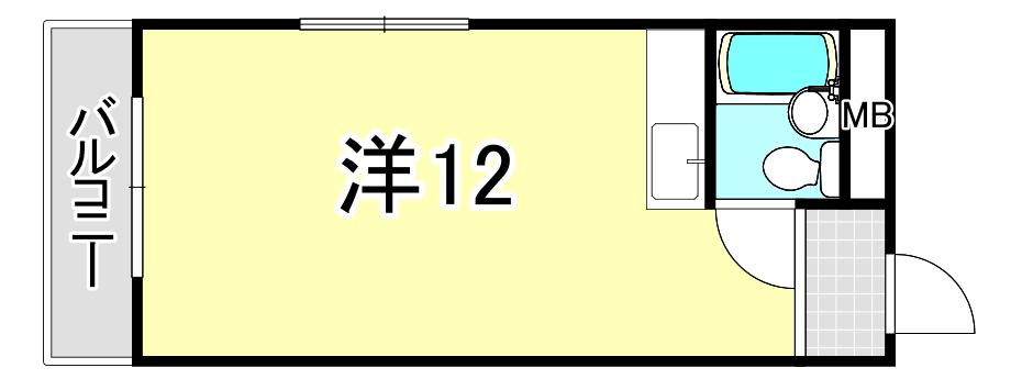 サンロイヤル御園(ワンルーム/3階)の間取り写真