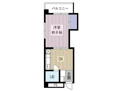 メゾンド京町堀(ワンルーム/6階)の間取り写真