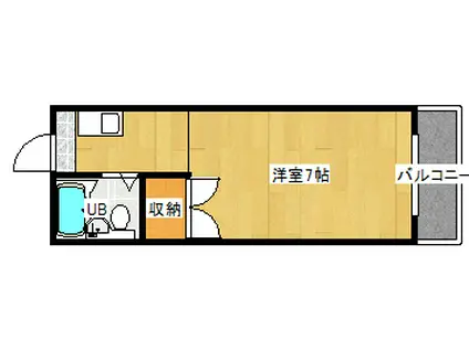 大島マンション(1K/3階)の間取り写真