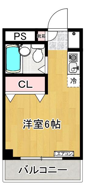 ヴェルデシティ(ワンルーム/3階)の間取り写真