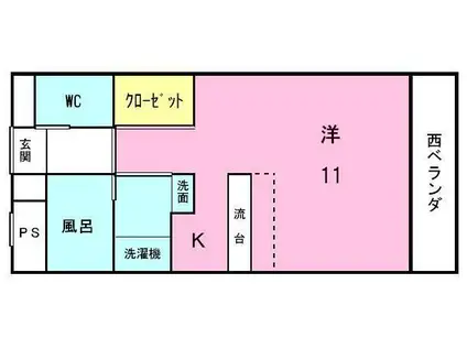 ピア・タワー(ワンルーム/3階)の間取り写真