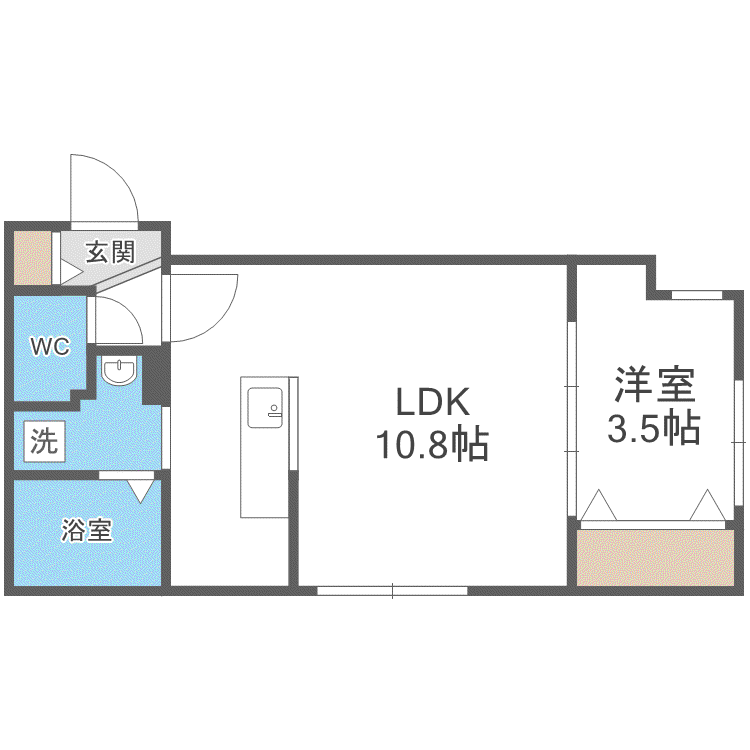 BLANC KOTONI(1LDK/5階)の間取り写真