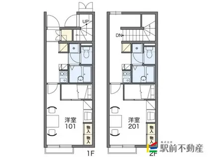 レオパレスS K T(1K/1階)の間取り写真