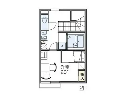 レオパレスライト II(1K/1階)の間取り写真
