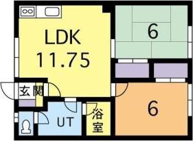 第6グリーンマンション(2LDK/2階)の間取り写真