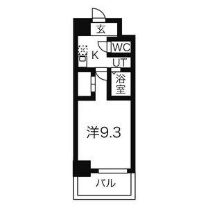 WILL DO 四日市白須賀(1K/5階)の間取り写真