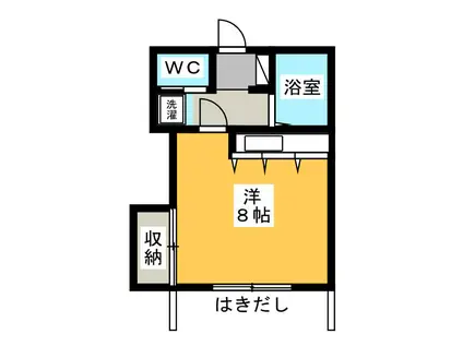 コーポベルフォール(ワンルーム/1階)の間取り写真