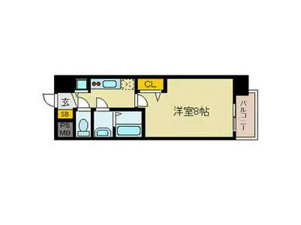 プレサンス名古屋STATIONフレア(1K/4階)の間取り写真