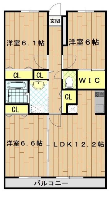 KS CITY 3(3LDK/3階)の間取り写真