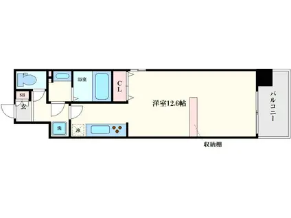 クレストコート高津(ワンルーム/2階)の間取り写真