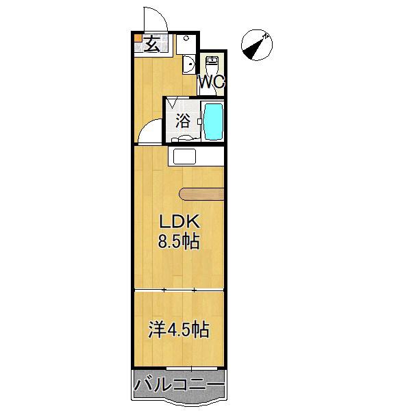 プリメーロタウン(1LDK/1階)の間取り写真
