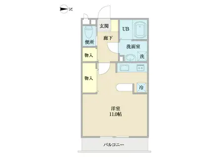 LUNA・PIENA(1K/3階)の間取り写真