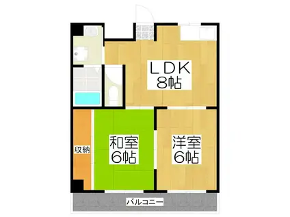 セノータ(2LDK/6階)の間取り写真