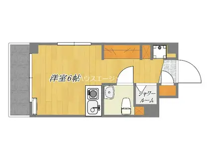 フローラ5(ワンルーム/1階)の間取り写真