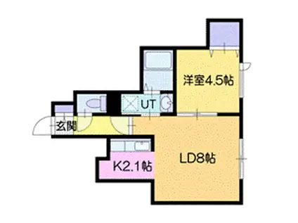 RETORNO(1LDK/1階)の間取り写真