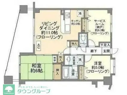 エクレール篠崎(2SLDK/2階)の間取り写真