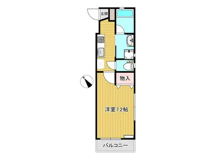 ル・モンド幕張(1K/2階)の間取り写真