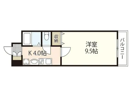 リベラーレ吉川(1K/3階)の間取り写真