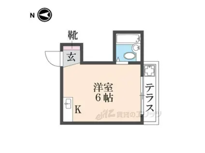 寝屋川コスモシティ(ワンルーム/1階)の間取り写真