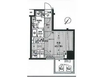 プレール・ドゥーク東京イーストV(1K/2階)の間取り写真