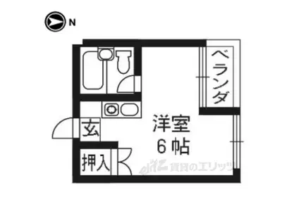 エイブル創久二人司(1K/2階)の間取り写真