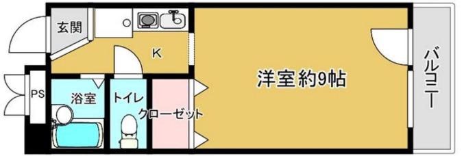 GI-ZⅡ(1K/3階)の間取り写真