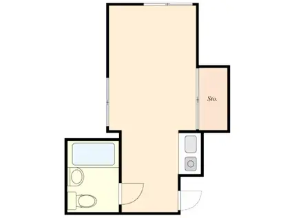 ガーデン三ケ島(ワンルーム/2階)の間取り写真