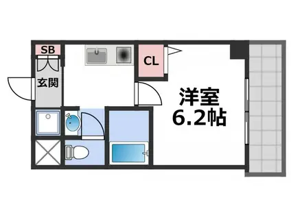 M´プラザ布施駅前(1K/8階)の間取り写真