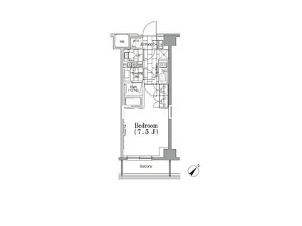 ONE ROOF FLAT TSUKISHIMA(1K/6階)の間取り写真