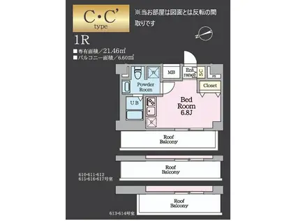 HYS TODA MAXIV(ワンルーム/6階)の間取り写真