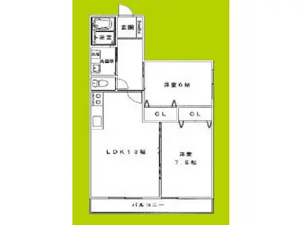MANOACLAIR(2LDK/2階)の間取り写真