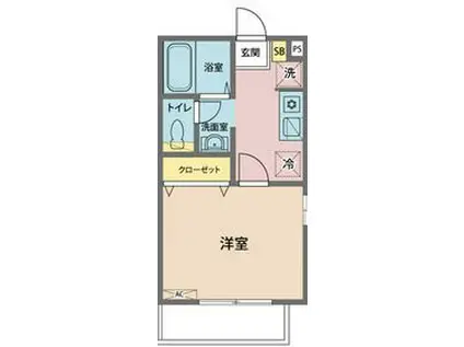 コーポ・サンロード(1K/1階)の間取り写真