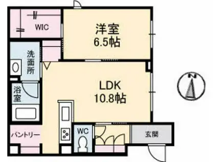 ソレイユコート中仙道(1LDK/1階)の間取り写真
