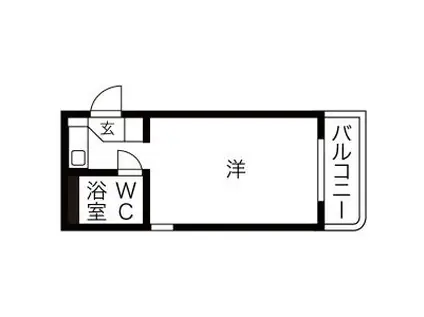 プレスイン西笠寺(ワンルーム/2階)の間取り写真