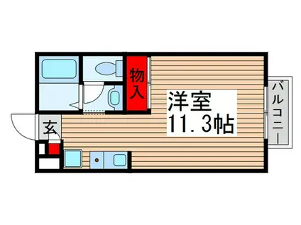 サンプレジオC(ワンルーム/2階)の間取り写真