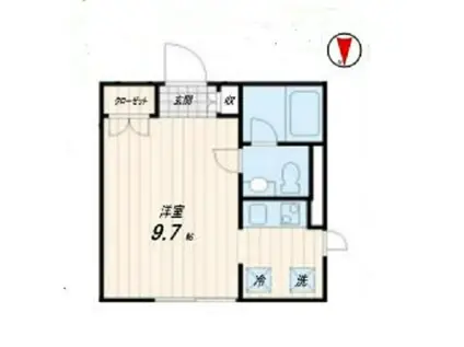 LA DOUCEUR練馬(ワンルーム/3階)の間取り写真