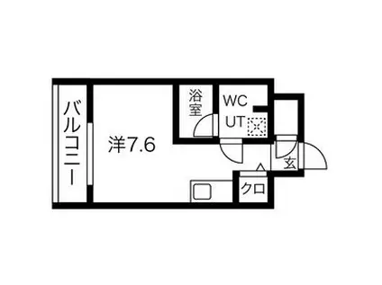 クラリッサ横浜ノワール(ワンルーム/4階)の間取り写真