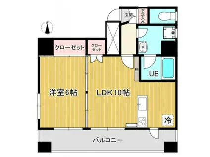 シャロ―グラス(1LDK/6階)の間取り写真