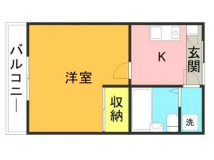 メゾン・ド・シェルマン(1K/3階)の間取り写真