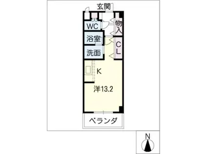 LIETO NODA(ワンルーム/2階)の間取り写真